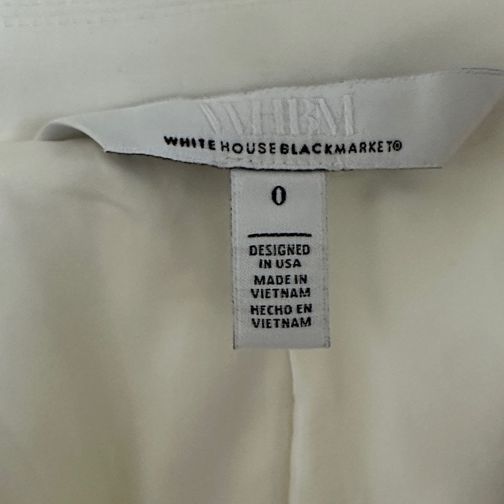 White House Black Market White Blazer with Black Piping - Picture 7 of 7